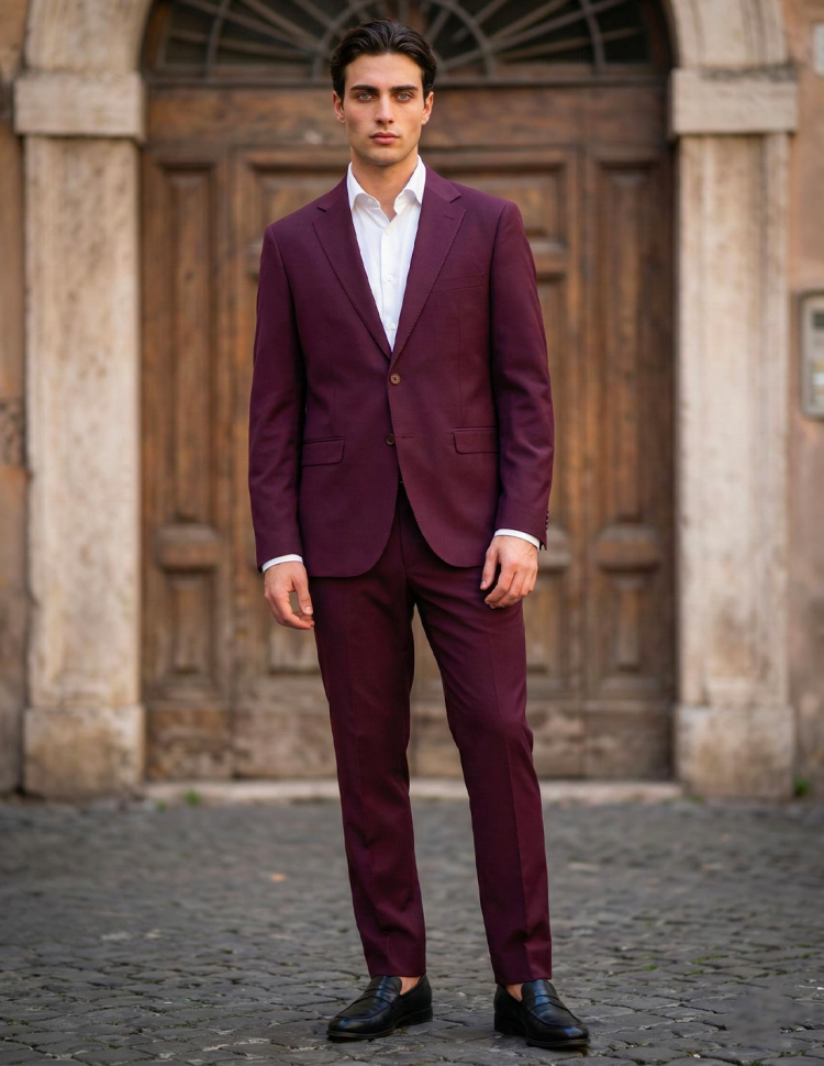 Completo Uomo Cerimonia Borgogna